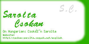 sarolta csokan business card